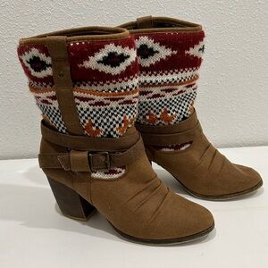 Route 66 Southwestern Heeled Boots |Size 8M